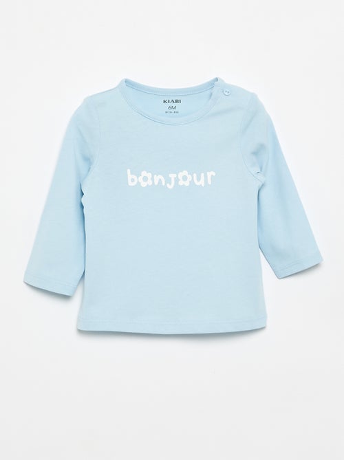 T-shirt met lange mouw en print - Kiabi