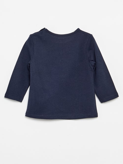 T-shirt met lange mouw en print - Kiabi