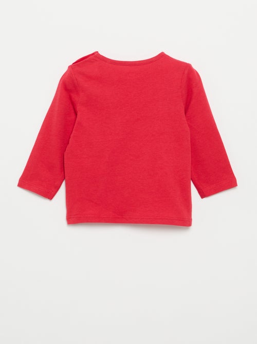 T-shirt met lange mouw en print - Kiabi