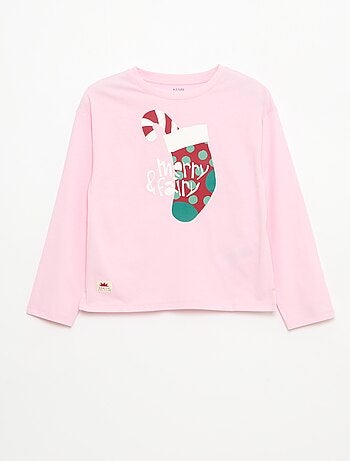 T-shirt met lange mouw en print