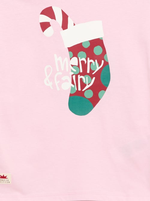 T-shirt met lange mouw en print - Kiabi