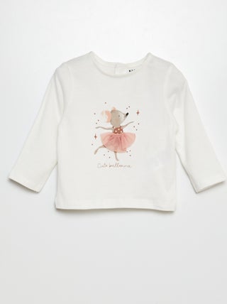 T-shirt met lange mouw en print