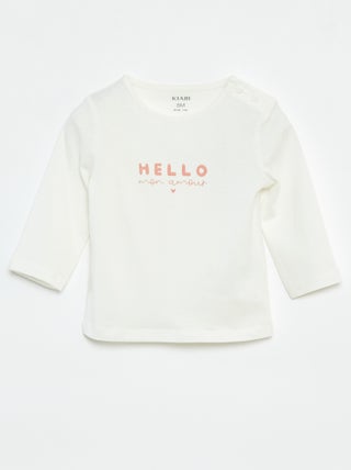 T-shirt met lange mouw en print