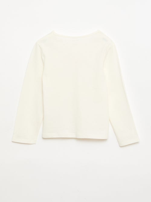 T-shirt met lange mouw en print - Kiabi