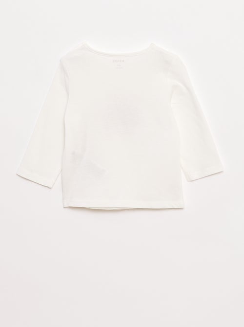 T-shirt met lange mouw en print - Kiabi