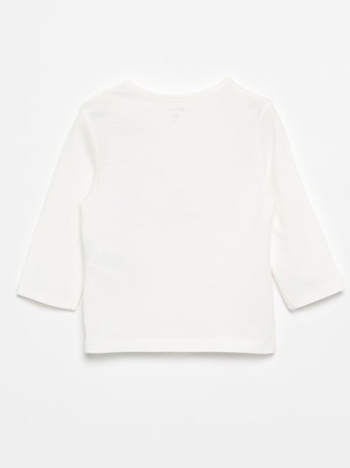 T-shirt met lange mouw en print - Kiabi