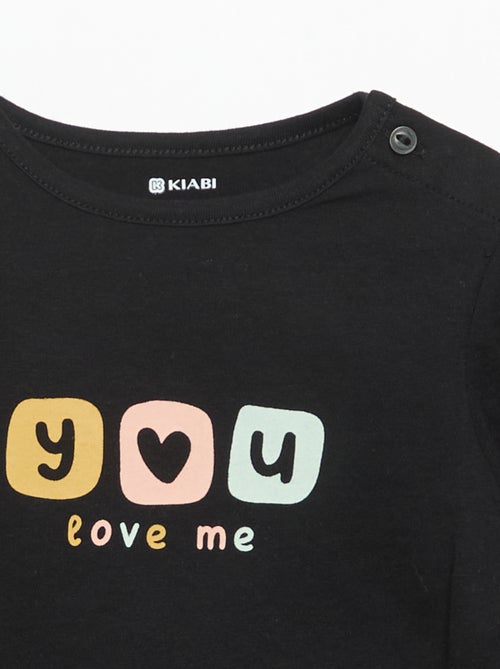 T-shirt met lange mouw en print - Kiabi
