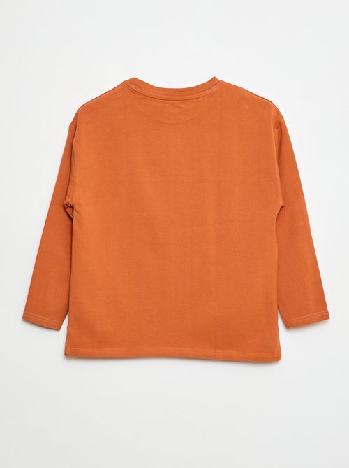 T-shirt met lange mouw en ronde hals - Kiabi