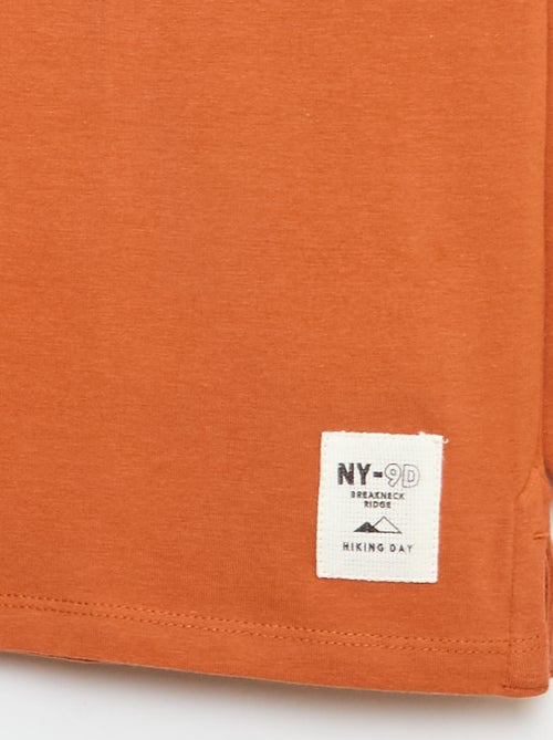 T-shirt met lange mouw en ronde hals - Kiabi