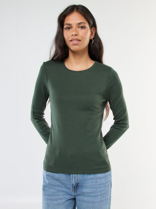 T-shirt met lange mouw - Kiabi