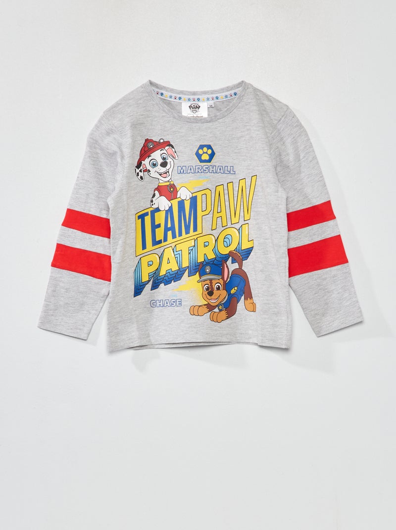 T-shirt met lange mouw met PAW Patrol-print GRIJS - Kiabi
