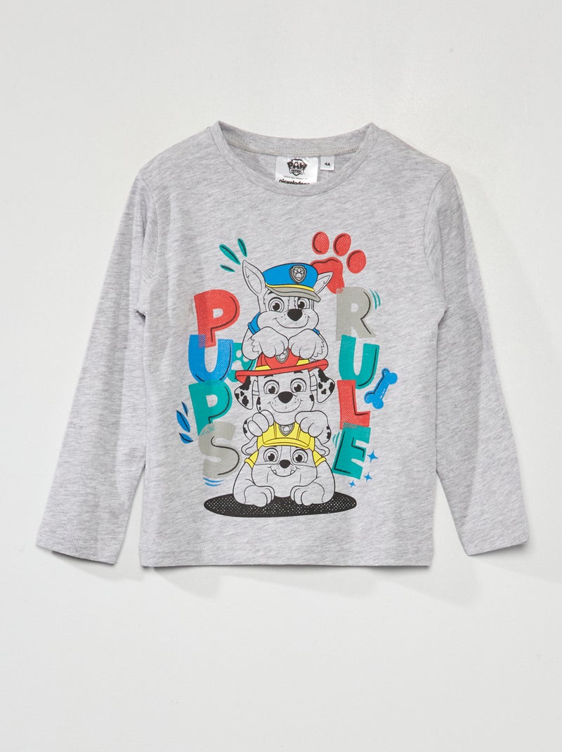 T-shirt met lange mouw 'PAW Patrol' GRIJS - Kiabi