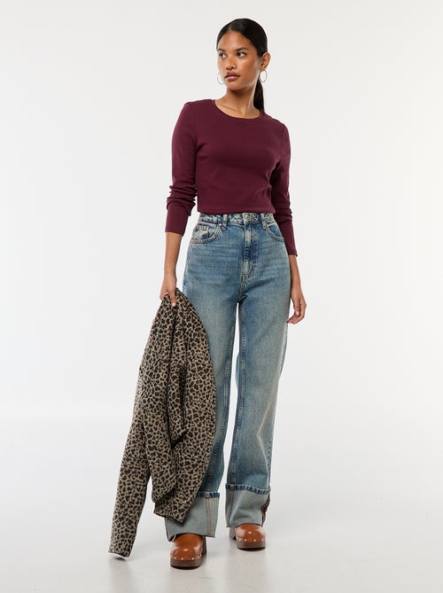 T-shirt met lange mouw - Kiabi