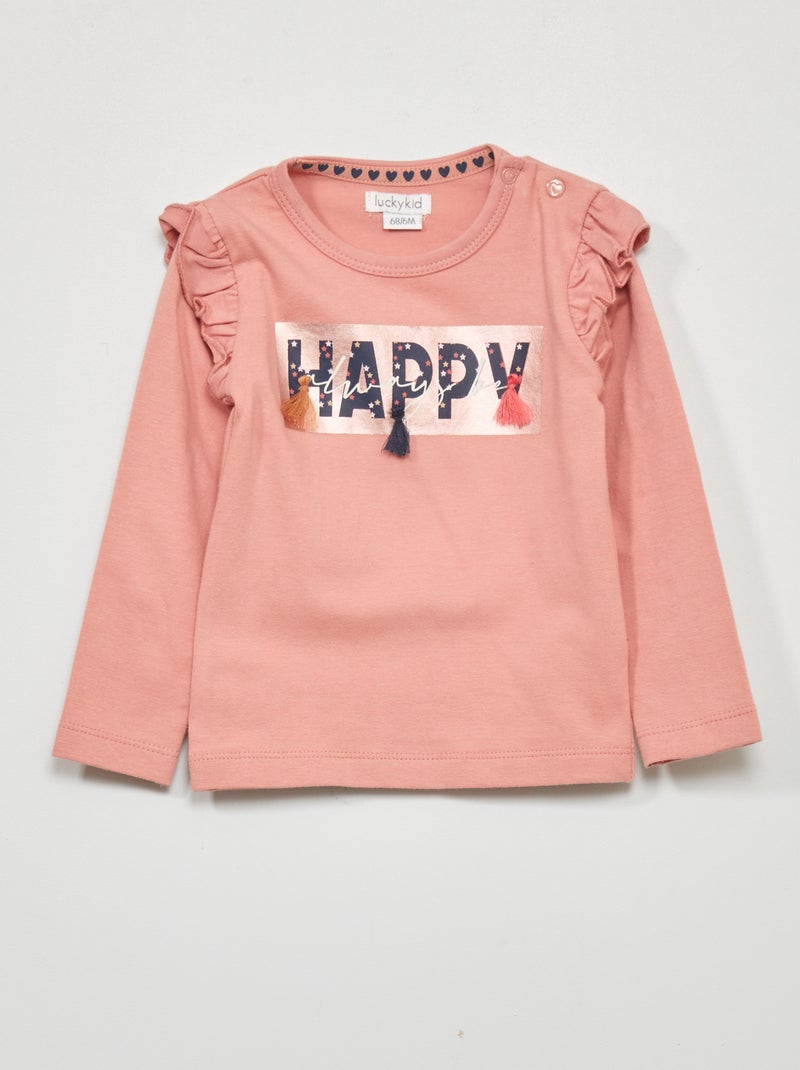 T-shirt met lange mouw ROSE - Kiabi