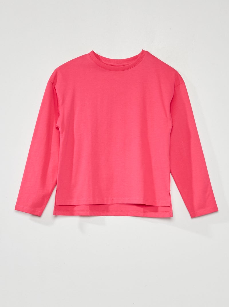 T-shirt met lange mouw roze - Kiabi