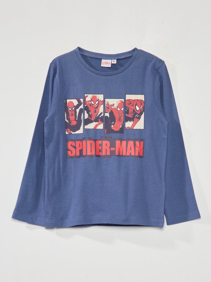 T-shirt met lange mouw 'Spider-Man' BLAUW - Kiabi