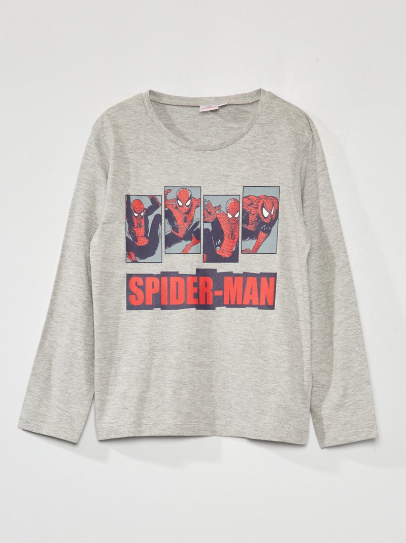 T-shirt met lange mouw 'Spider-Man' GRIJS - Kiabi