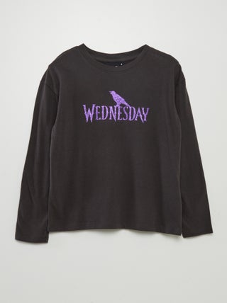 T-shirt met lange mouw 'Wednesday'