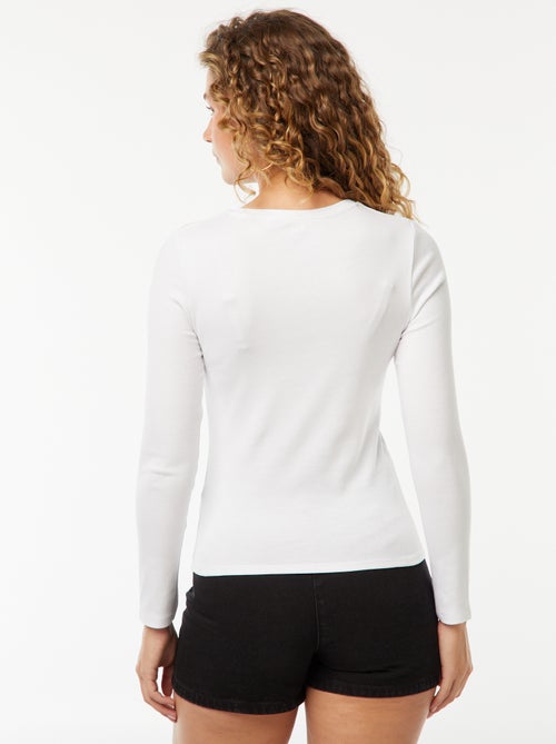 T-shirt met lange mouw - Kiabi