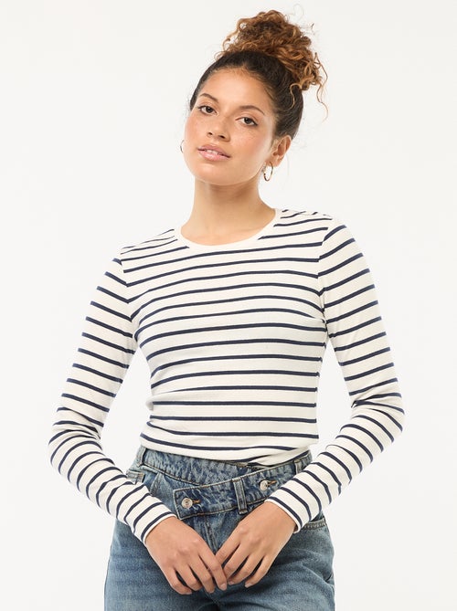 T-shirt met lange mouw - Kiabi