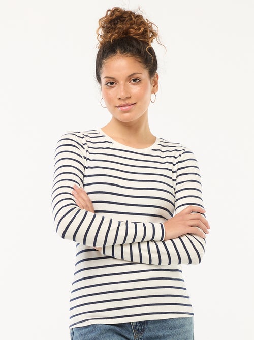 T-shirt met lange mouw - Kiabi