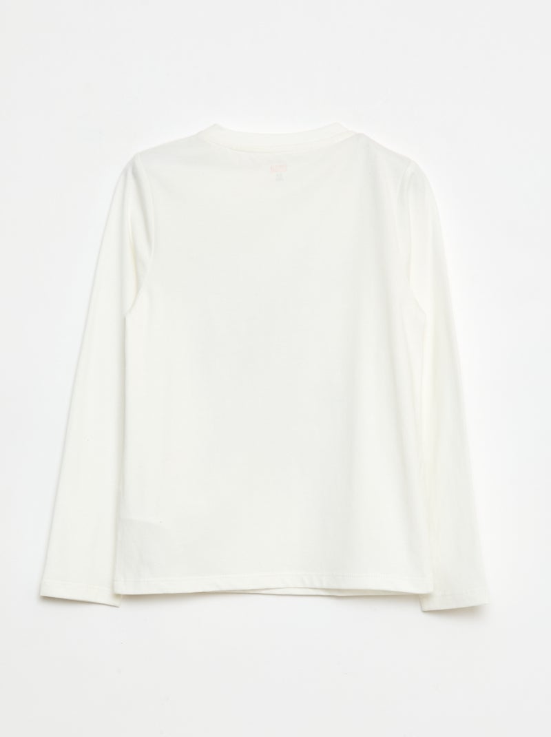 T-shirt met lange mouwen - Avengers - gemakkelijk aan te trekken collectie Wit - Kiabi