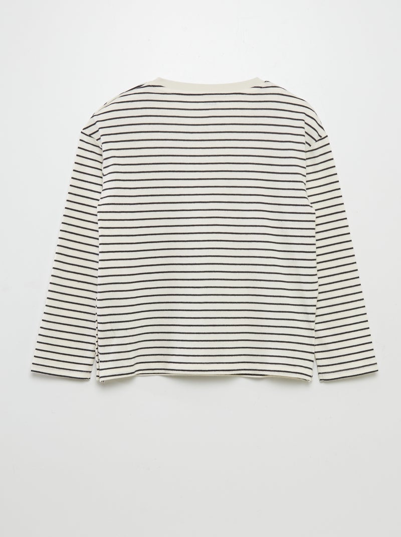 T-shirt met lange mouwen - gemakkelijk aan te trekken collectie BIEGE - Kiabi