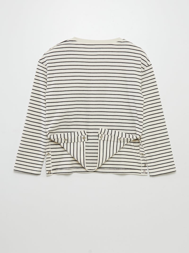 T-shirt met lange mouwen - gemakkelijk aan te trekken collectie BIEGE - Kiabi