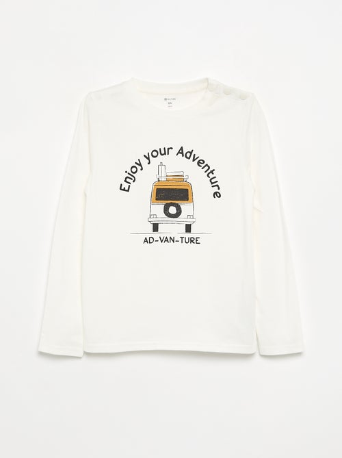 T-shirt met lange mouwen - gemakkelijk aan te trekken collectie - Kiabi