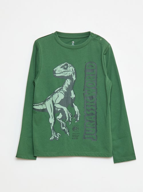 T-shirt met lange mouwen - Jurassic World - gemakkelijk aan te trekken collectie - Kiabi