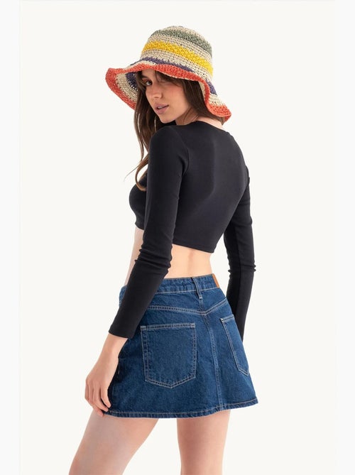 T-shirt met lange mouwen basic ronde hals hiccup - Kiabi T-shirt met lange mouwen basic ronde hals hiccup - Kiabi