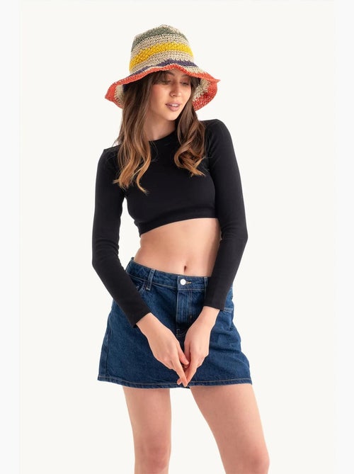 T-shirt met lange mouwen basic ronde hals hiccup - Kiabi T-shirt met lange mouwen basic ronde hals hiccup - Kiabi