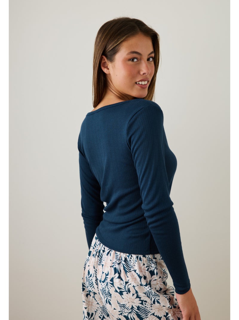 T-shirt met lange mouwen emma Blauw - Kiabi