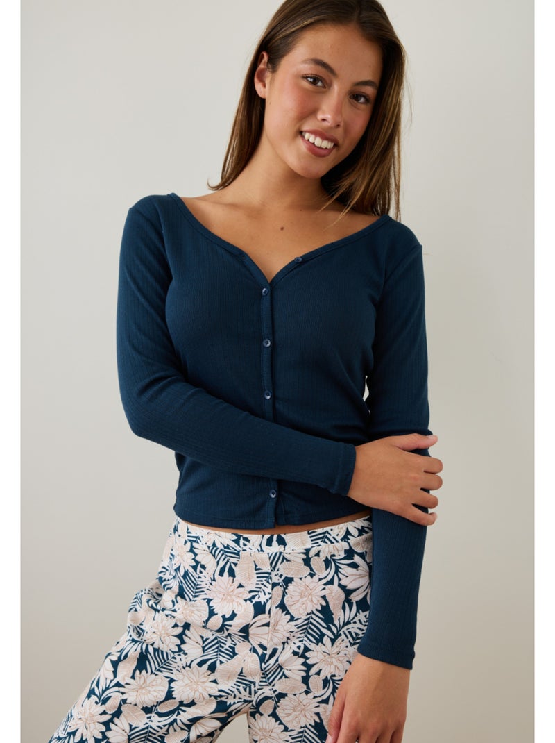 T-shirt met lange mouwen emma Blauw - Kiabi
