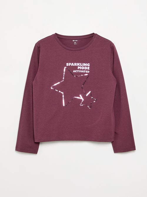 T-shirt met lange mouwen en animatie - Kiabi
