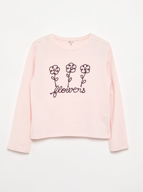 T-shirt met lange mouwen en animatie - Kiabi