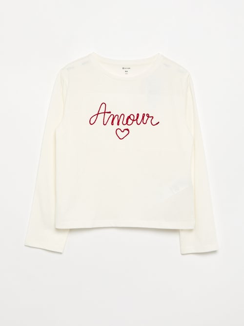 T-shirt met lange mouwen en animatie - Kiabi T-shirt met lange mouwen en animatie - Kiabi