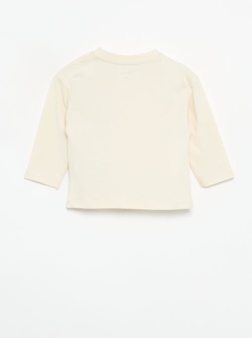 T-shirt met lange mouwen en geanimeerde zak - Kiabi