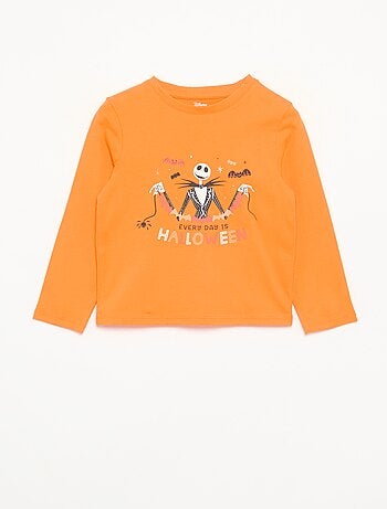 T-shirt met lange mouwen en Halloween-print