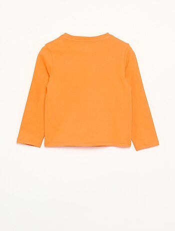 T-shirt met lange mouwen en Halloween-print