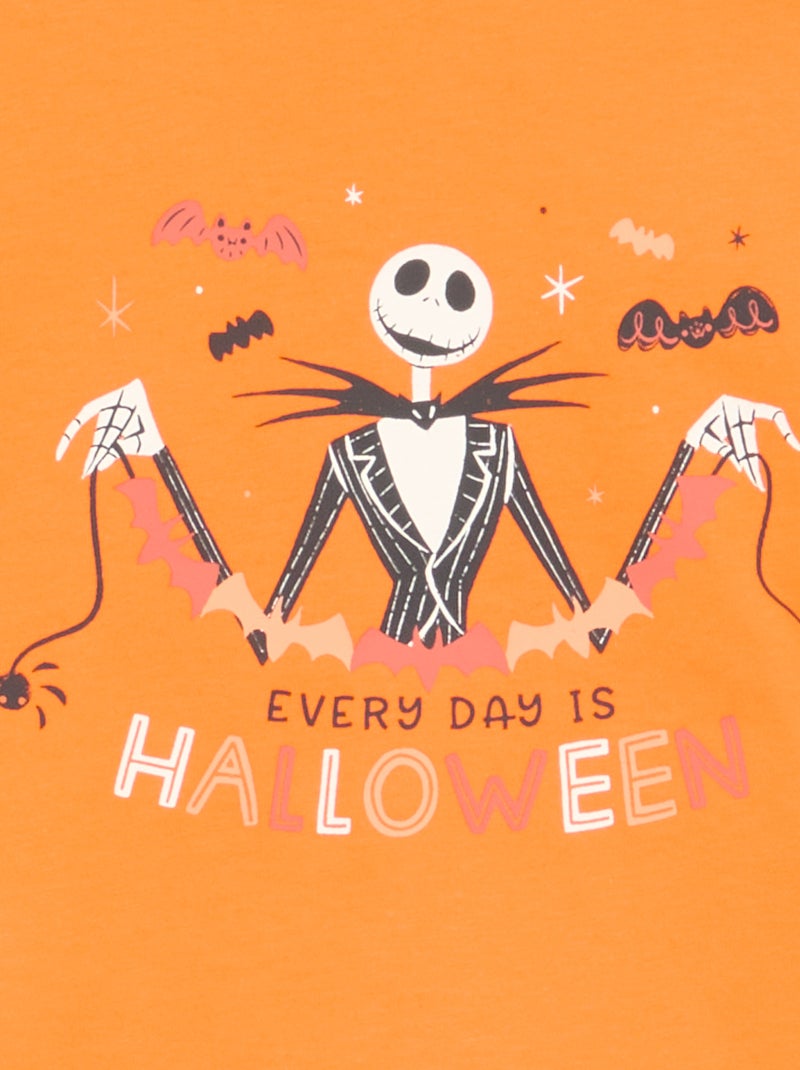 T-shirt met lange mouwen en Halloween-print Oranje - Kiabi