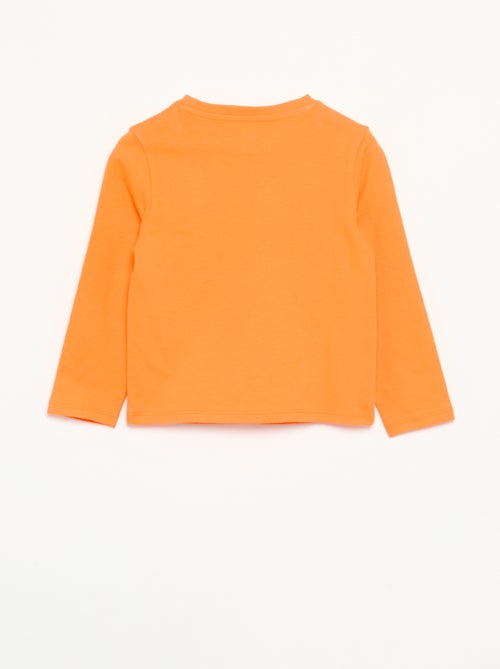 T-shirt met lange mouwen en Halloween-print - Kiabi