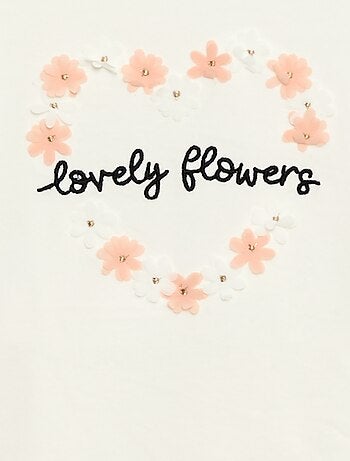 T-shirt met lange mouwen en lovertjes