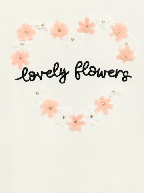 T-shirt met lange mouwen en lovertjes - Kiabi