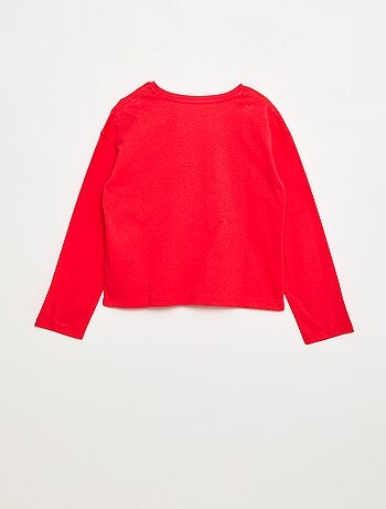 T-shirt met lange mouwen en lovertjes