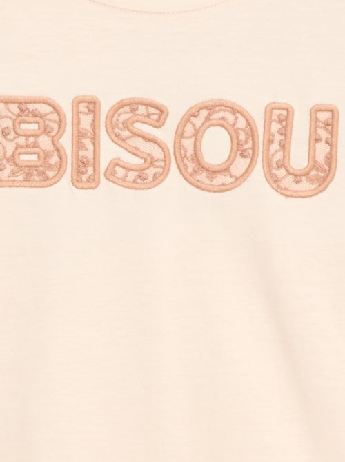 T-shirt met lange mouwen en lovertjes - Kiabi