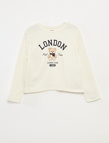 T-shirt met print en lange mouw