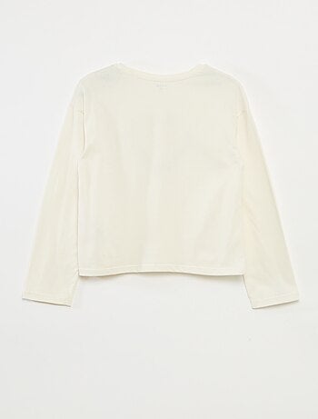 T-shirt met print en lange mouw