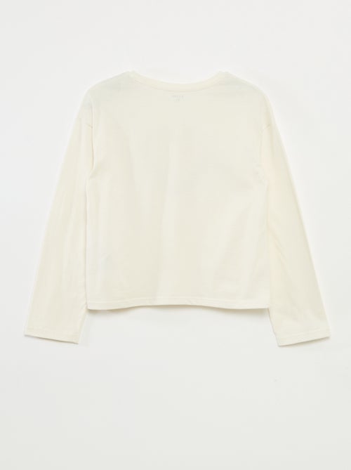 T-shirt met lange mouwen en print - Kiabi