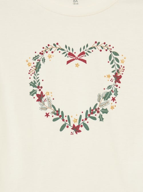 T-shirt met lange mouwen en print - Kiabi